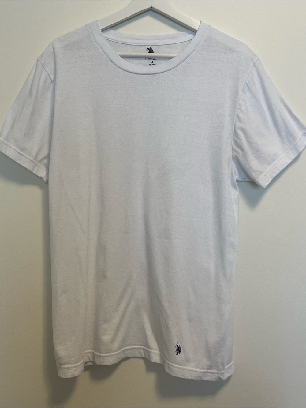 U.S. Polo Assn. Men's White Crewneck Short Sleeve Tee